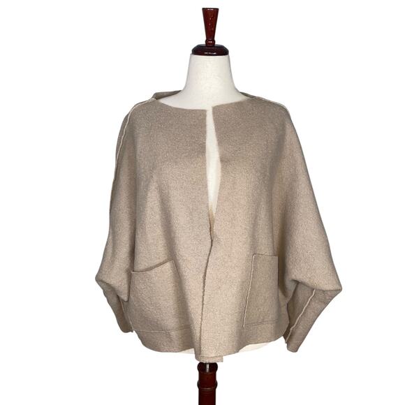 Byloom & Hyde Beige Wool Shawl Poncho     One Size - Picture 1 of 4